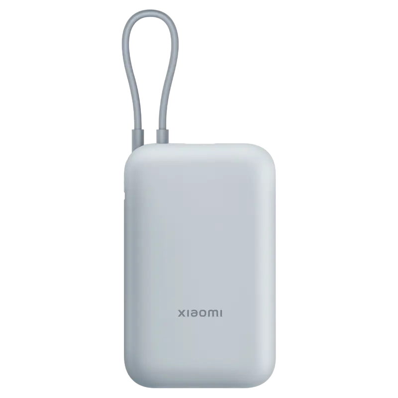 Power Bank, Xiaomi 10000 mAh, (Integrated Cable) Ice Blue GL