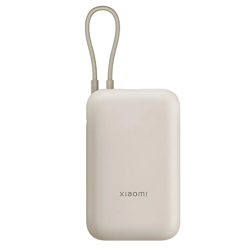Power Bank, Xiaomi 10000 mAh, (Integrated Cable) Tan GL