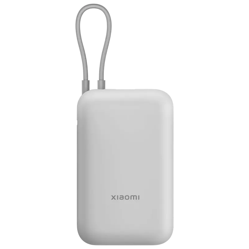 Power Bank, Xiaomi 20000 mAh, (Integrated Cable) Light Gray GL