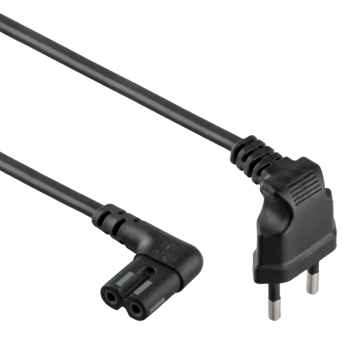 Power Cord PC-220V 1.0m Russian Plug, Cablexpert, angled socket, Black, PC-184L