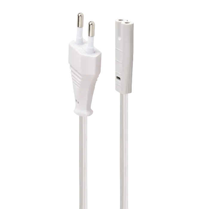 Power Cord PC-220V 1.8m Russian Plug, Cablexpert, White, PC-184/2-W