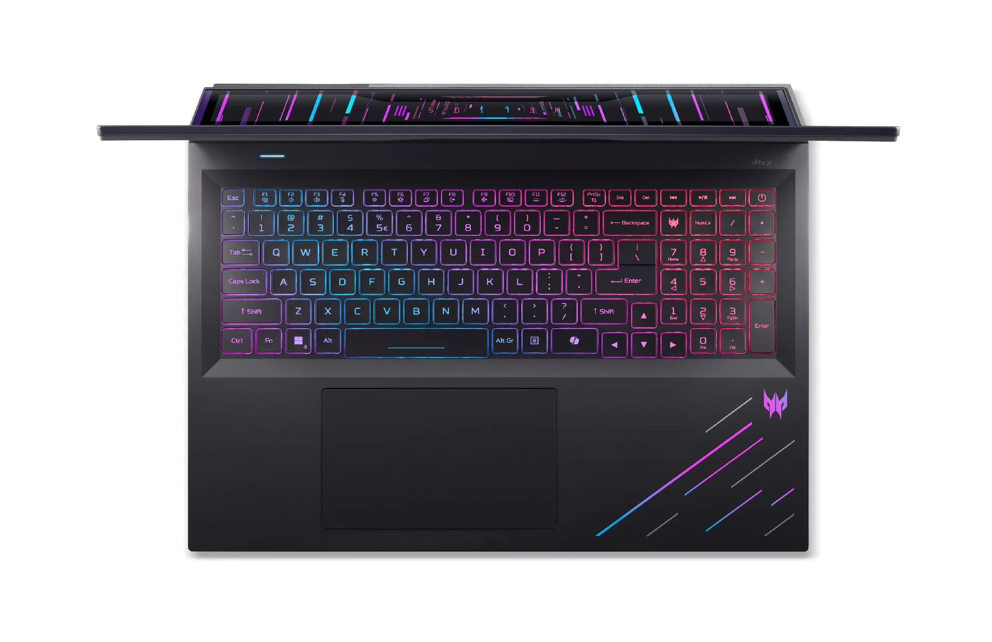 Acer Predator Helios 18 AI PH18-73, MiniLED WQUXGA 120Hz, Core Ultra 9 275HX, 64 GB DDR5, 2 TB SSD, RTX 5090, Linux, 3.5 kg, vedere posterioară