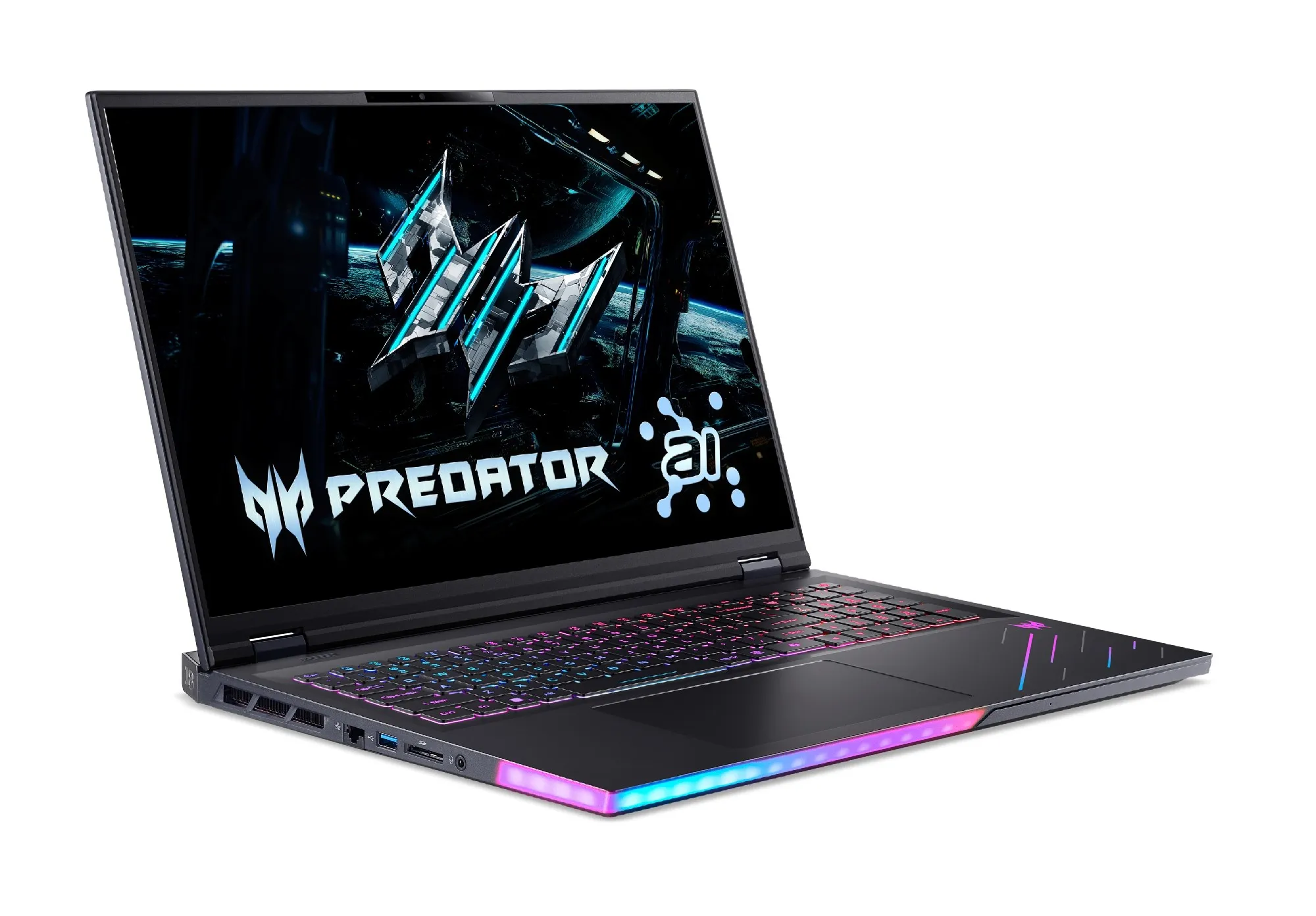 Acer Predator Helios 18 AI PH18-73, MiniLED WQXGA 250Hz, Core Ultra 9 275HX, 64 GB DDR5, 2 TB NVMe SSD, RTX 5080, 3.5 kg, vedere alternativă