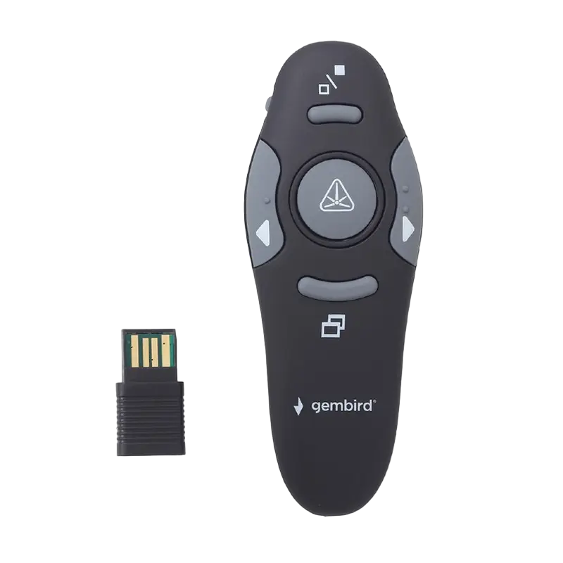 Presenter Gembird WP-L-01, Class 2 Laser, Range: 10m, 2.4 Ghz, 64g, 1xAAA
