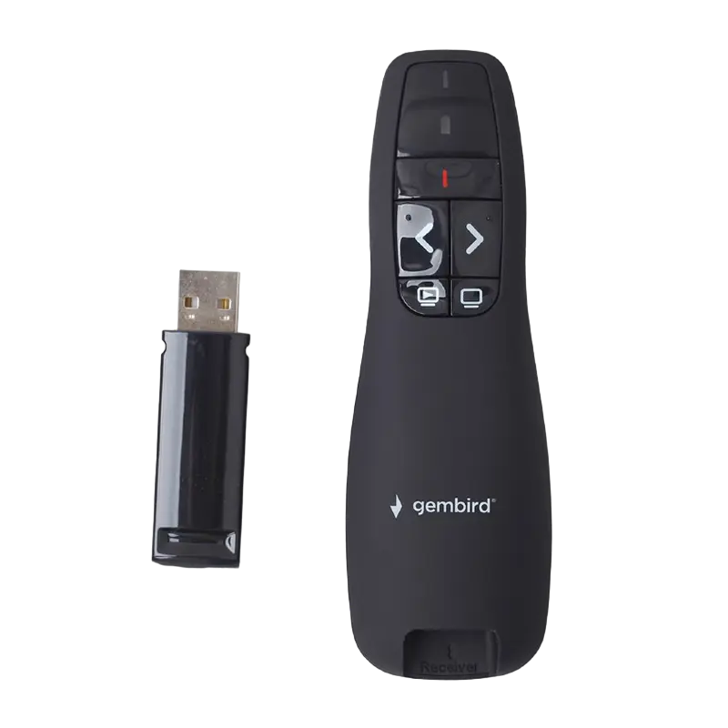 Presenter Gembird WP-L-02, Class 2 Laser, Range: 10m, 2.4 Ghz, 84g, 2xAAA