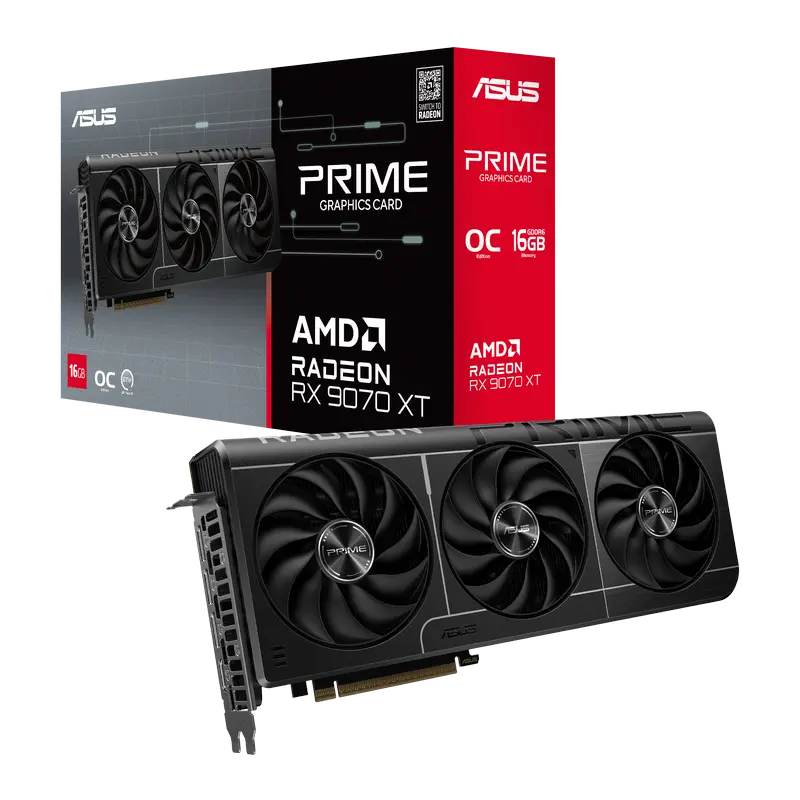 ASUS Radeon RX 9070XT 16GB GDDR6 Prime OC (PRIME-RX9070XT-O16G)