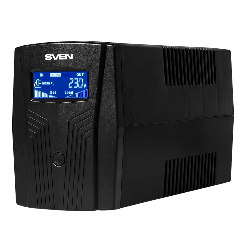 UPS SVEN Pro 650, 650VA/390W, Line Interactive, AVR, LCD, USB, 2xShuko Sockets