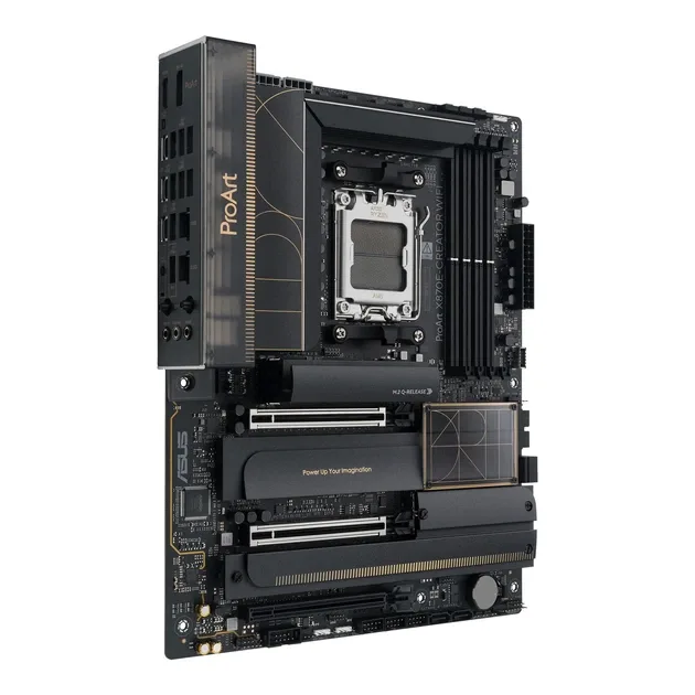 ASUS PROART X870E-CREATOR WIFI (sAM5, AMD X870E, DDR5, vedere laterală