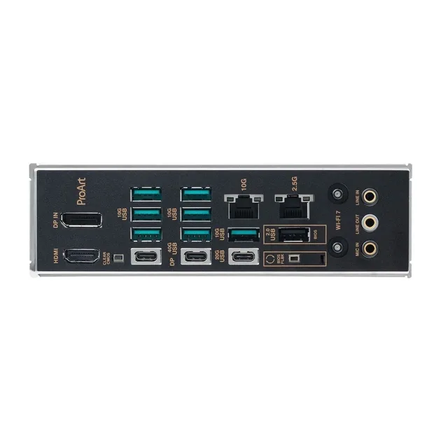 ASUS PROART X870E-CREATOR sAM5 X870E 4xDDR5 M.2 HDMI WiFi BT ATX, vedere laterală
