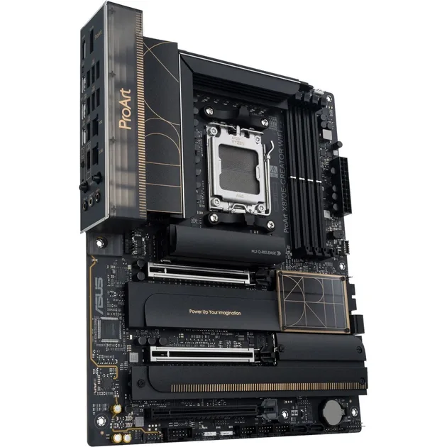 Asus PROART X870E-CREATOR WIFI Socket 1851/4DDR5/3PCIe, vedere laterală