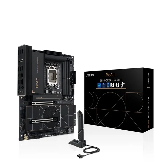 ASUS PROART Z890-CREATOR s1851 Z890 4xDDR5 M.2 HDMI DP Wi-Fi ATX, vedere laterală