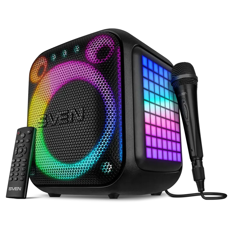 Speaker SVEN PS-880, black (110W, TWS, Bluetooth, FM, USB, microSD, LED-display, 4500mA*h)