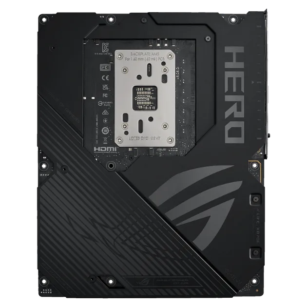 ASUS ROG CROSSHAIR X870E HERO, DDR5, vedere laterală