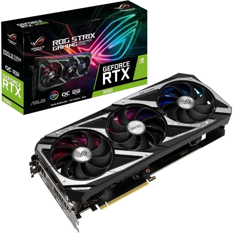 ASUS RTX3060 12GB GDDR6 ROG Strix Gaming OC V2 (ROG-STRIX-RTX3060-O12G-V2-GAMING)