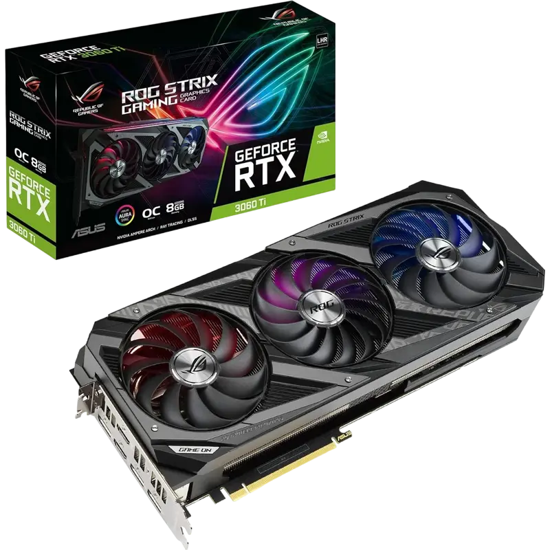 ASUS RTX3060Ti 8GB GDDR6 ROG Strix Gaming OC V2 (ROG-STRIX-RTX3060TI-O8G-V2-GAMING)