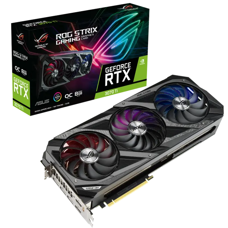 ASUS RTX3070Ti 8GB GDDR6X ROG Strix Gaming OC (ROG-STRIX-RTX3070TI-O8G-GAMING)