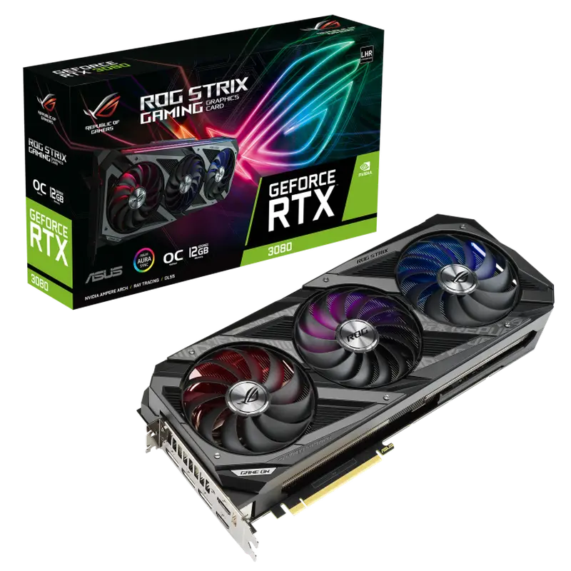 ASUS RTX3080 12GB GDDR6X ROG Strix Gaming OC (ROG-STRIX-RTX3080-O12G-GAMING)