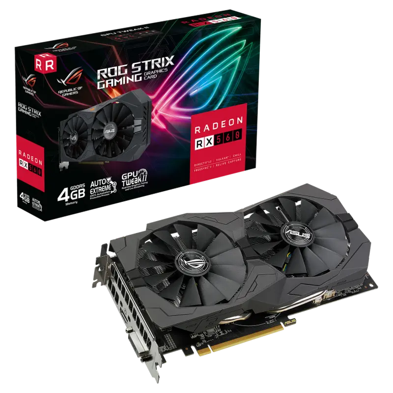 ASUS Radeon RX560 4GB GDDR5 ROG Strix Gaming (ROG-STRIX-RX560-4G-V2-GAMING)