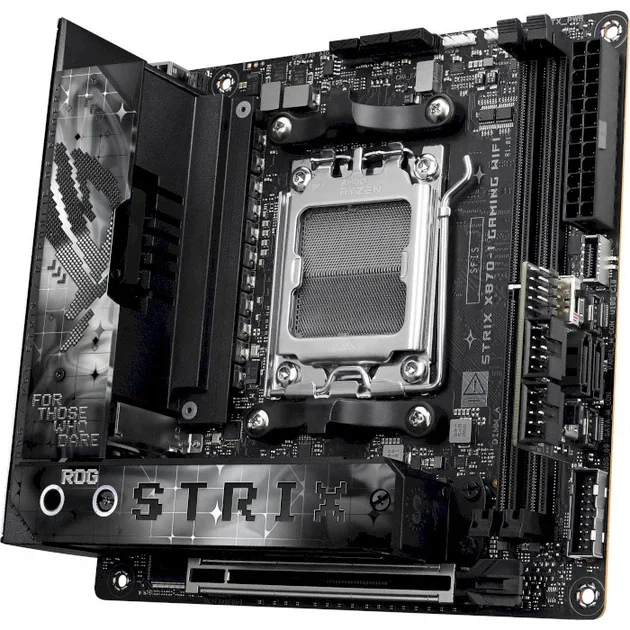 Asus ROG STRIX X870-I GAMING 5/ AMD/ MiniITX/ HDMI/ Bluetooth, vedere laterală