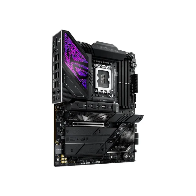 Asus ROG STRIX X870E-E GAMING DDR5 HDMI DP 2USB4 PCIe LAN 5Gb, vedere laterală