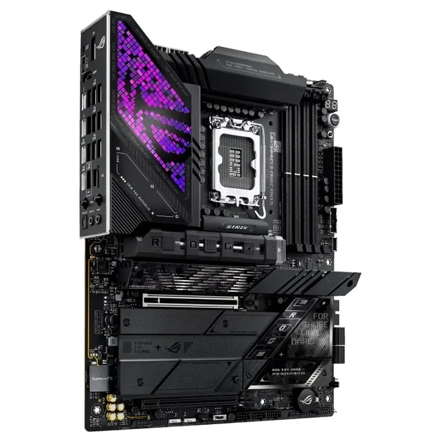 ASUS ROG STRIX Z890-E s1851 Z890 4xDDR5 M.2 DP HDMI Wi-Fi BT, vedere laterală