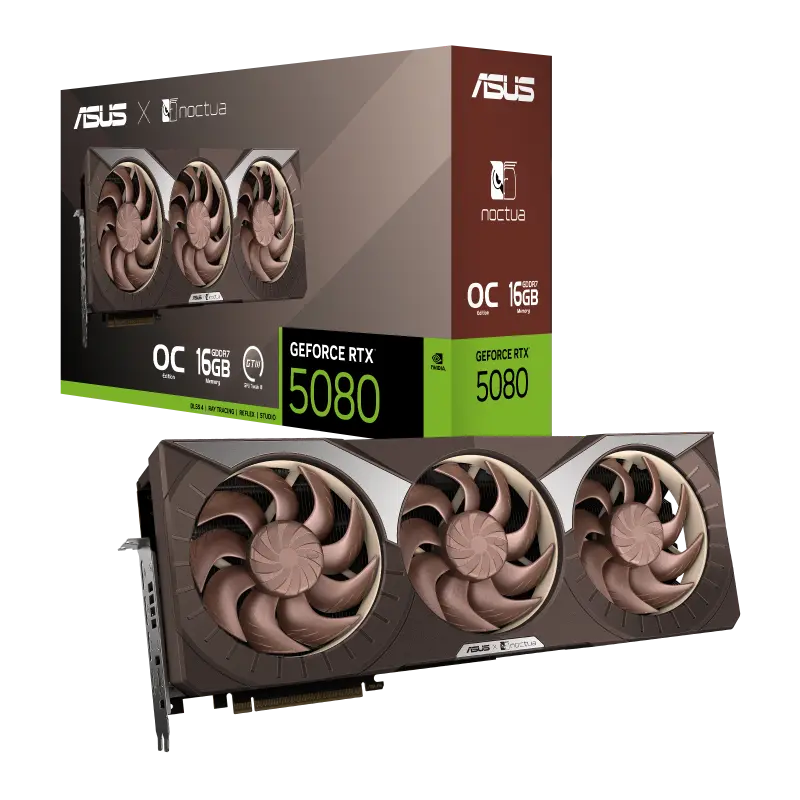 ASUS RTX5080 16GB GDDR7 Noctua OC (RTX5080-O16G-NOCTUA)