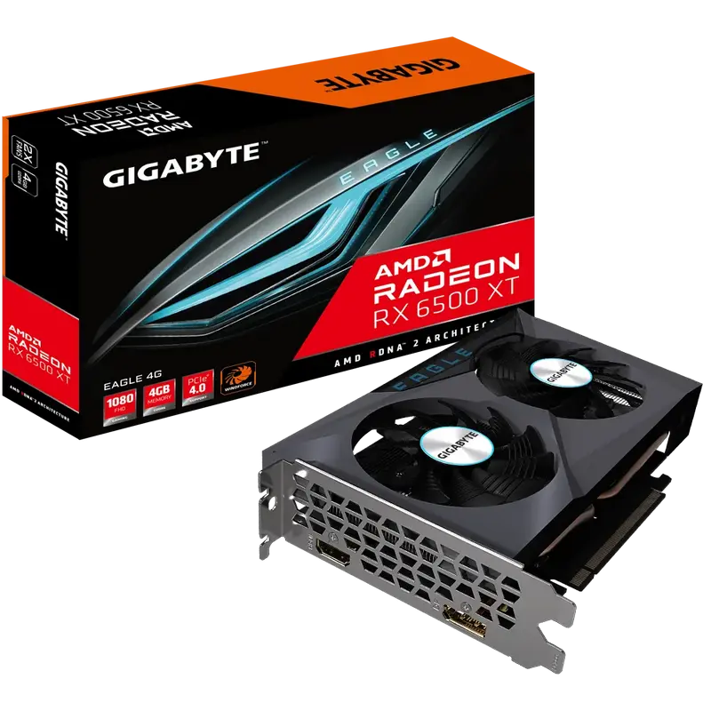 VGA Gigabyte Radeon RX 6500 XT 4GB GDDR6 Eagle (GV-R65XTEAGLE-4GD)