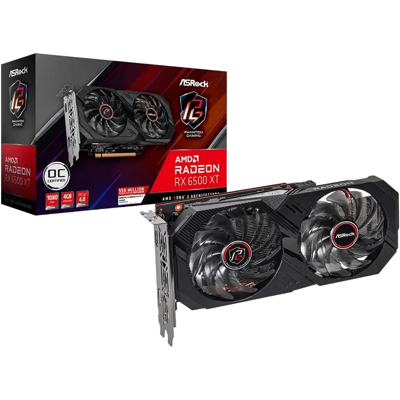 VGA ASRock Radeon RX 6500 XT Phantom Gaming D 4G OC (RX6500XT PGD 4GO)