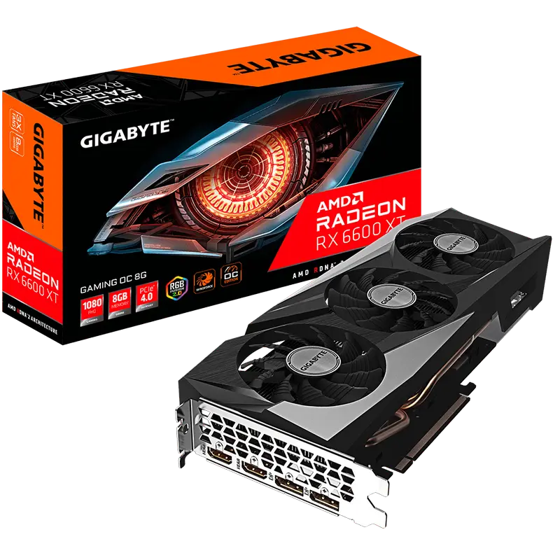 VGA Gigabyte Radeon RX 6600 XT 8GB GDDR6 Gaming OC (GV-R66XTGAMING OC-8GD)