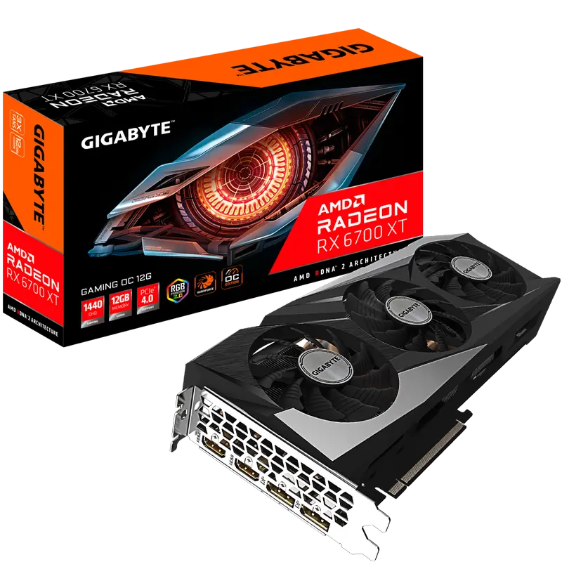 VGA Gigabyte Radeon RX 6700 XT 12GB GDDR6 Gaming OC (GV-R67XTGAMING OC-12GD)