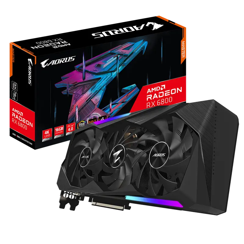 VGA Gigabyte Radeon RX 6800 16GB GDDR6 Aorus Master (GV-R68AORUS M-16GD)
