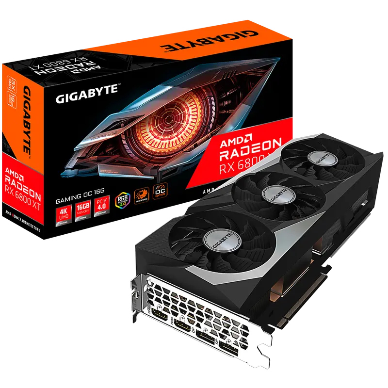 VGA Gigabyte Radeon RX 6800 XT 16GB GDDR6 Gaming OC (GV-R68XTGAMING OC-16GD)