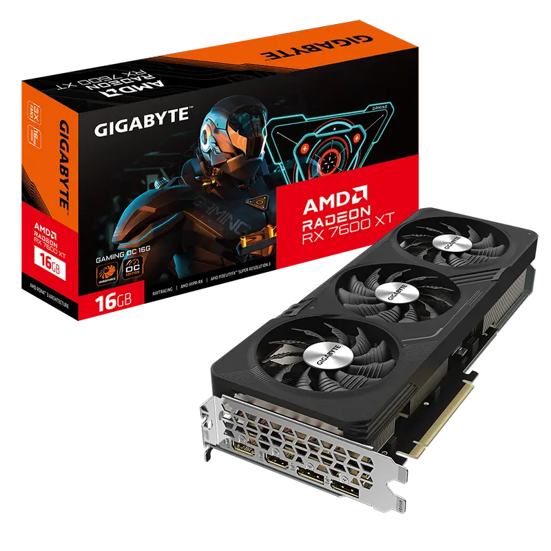 VGA Gigabyte Radeon RX 7600 XT 16GB GDDR6 Gaming OC (GV-R76XTGAMING OC-16GD)