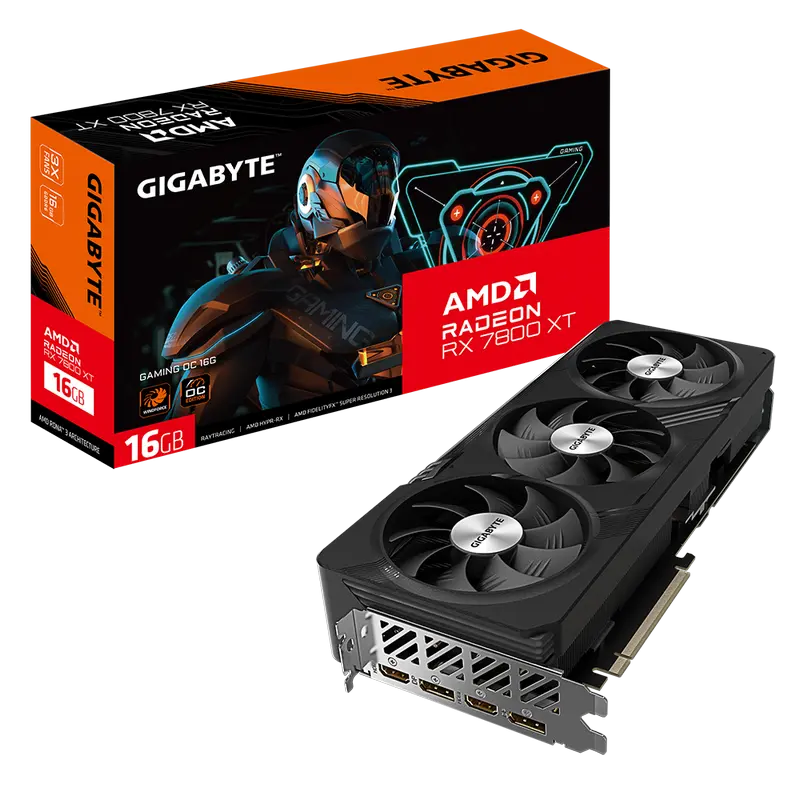 VGA Gigabyte Radeon RX 7800 XT 16GB GDDR6 Gaming OC (GV-R78XTGAMING OC-16GD)