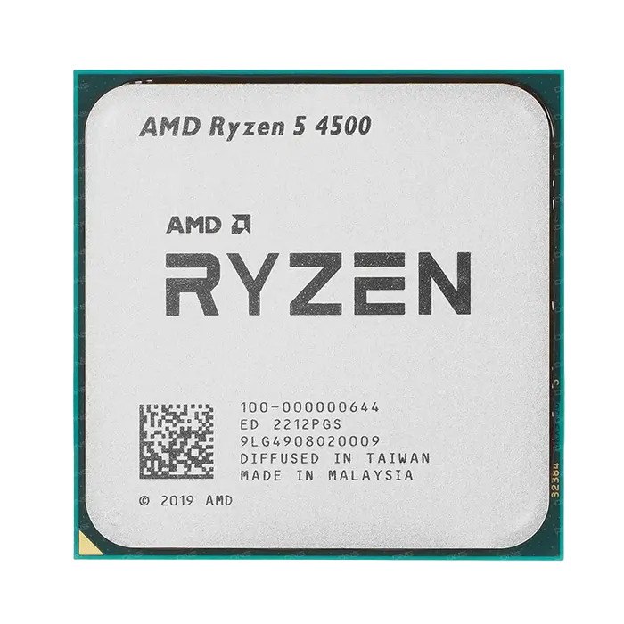 CPU AMD Ryzen 5 4500 (3.6-4.1GHz, 6C/12T, L2 3MB, L3 8MB, 7nm, 65W), Socket AM4, OEM+Cooler
