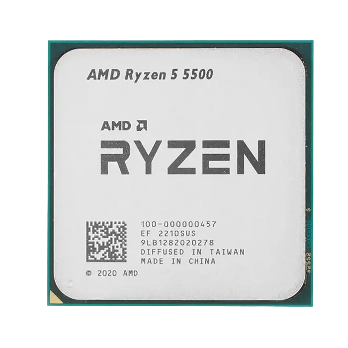 CPU AMD Ryzen 5 5500 (3.6-4.2GHz, 6C/12T, L2 3MB, L3 16MB, 7nm, 65W), Socket AM4, OEM+Cooler
