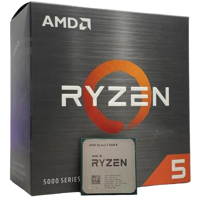 CPU AMD Ryzen 5 5600X (3.7-4.6GHz, 6C/12T, L2 3MB, L3 32MB, 7nm, 65W), Socket AM4, Box