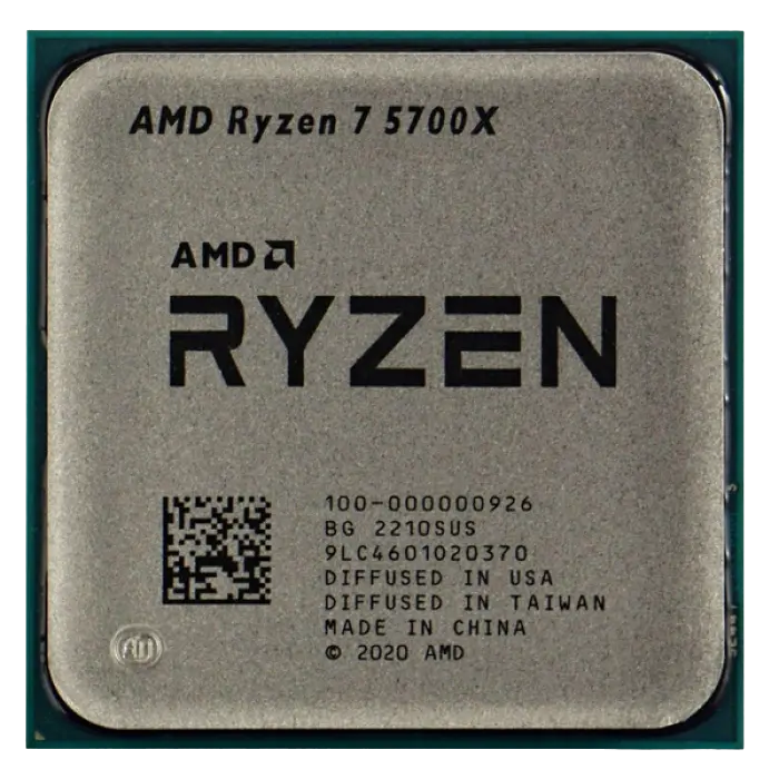 CPU AMD Ryzen 7 5700X (3.4-4.6GHz, 8C/16T, L2 4MB, L3 32MB, 7nm, 65W), Socket AM4, Tray