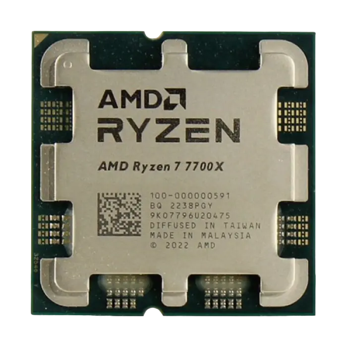 CPU AMD Ryzen 7 7700X (4.5-5.4GHz, 8C/16T, L2 8MB, L3 32MB, 5nm, 105W), Socket AM5, Tray