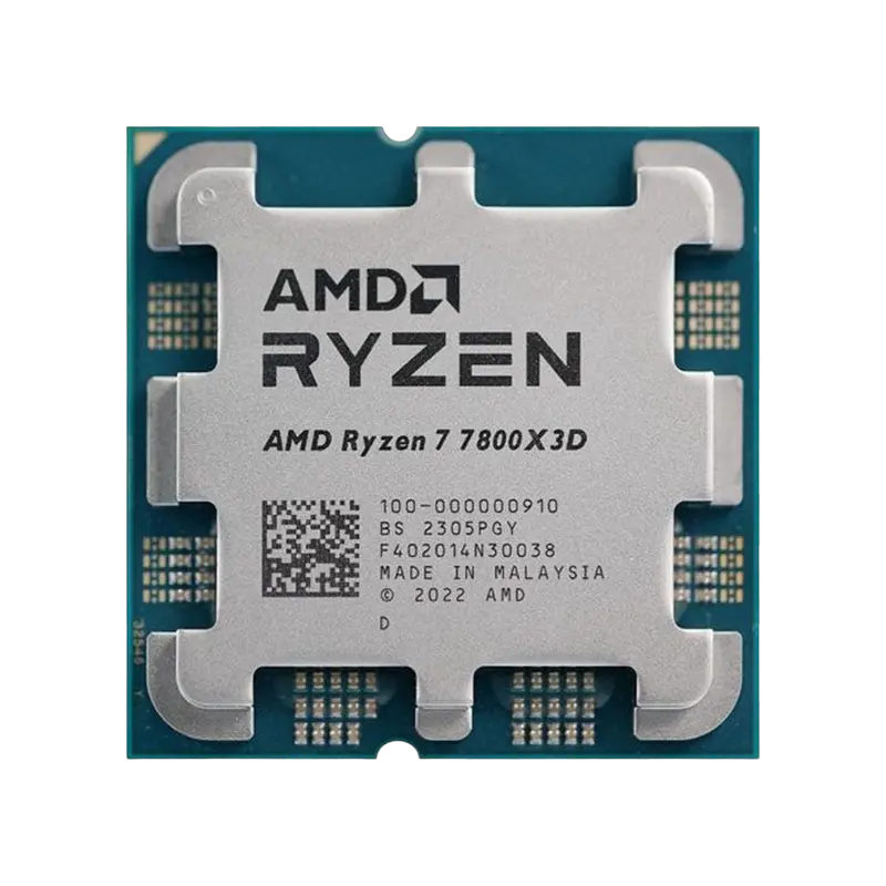 CPU AMD Ryzen 7 7800X3D (4.2-5.0GHz, 8C/16T, L2 8MB, L3 96MB, 5nm, 120W), Socket AM5, Tray