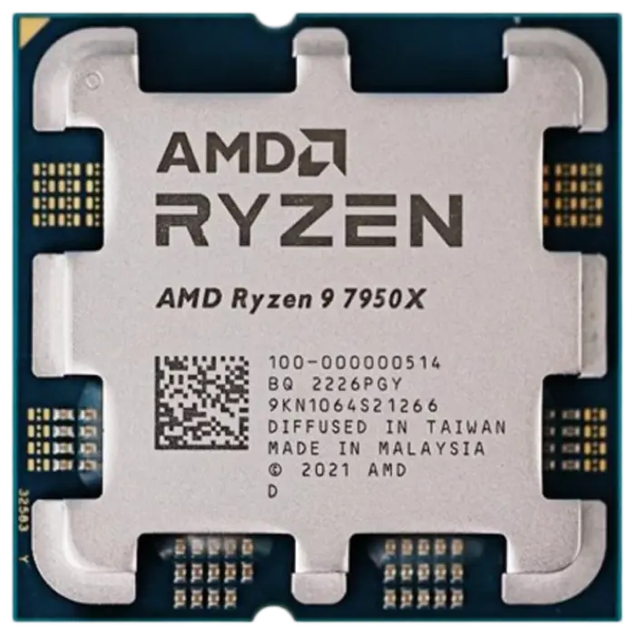 CPU AMD Ryzen 9 7950X (4.5-5.7GHz, 16C/32T, L2 16MB, L3 64MB, 5nm, 170W), Socket AM5, Tray