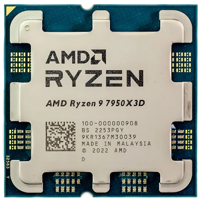CPU AMD Ryzen 9 7950X3D (4.2-5.7GHz, 16C/32T, L2 16MB, L3 128MB, 5nm, 120W), Socket AM5, Tray