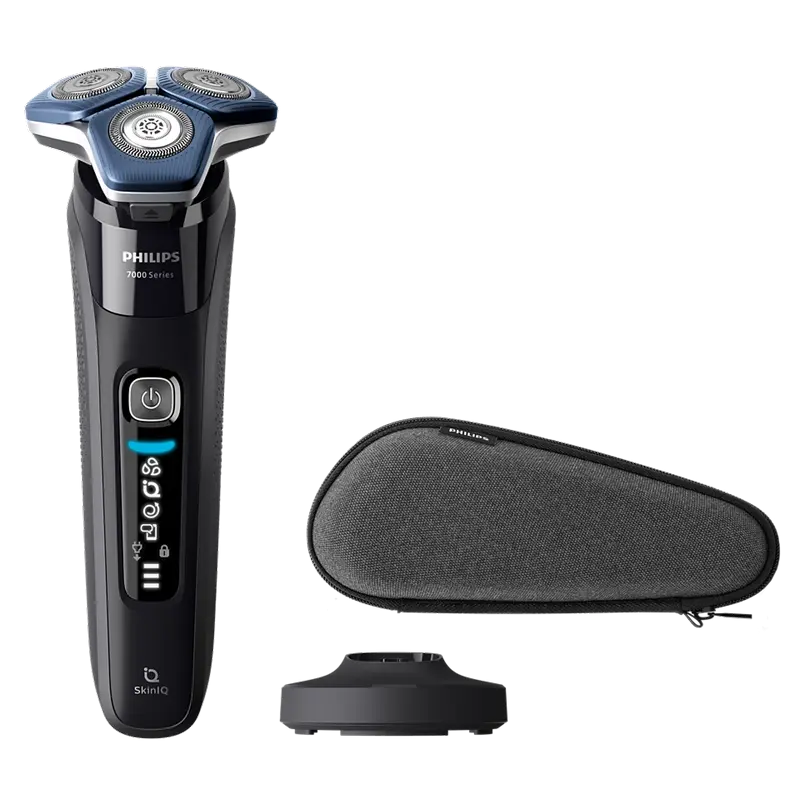 Aparat de ras electric Philips S7886/35, rotativ, Wet & Dry, autonomie 60 min, Negru