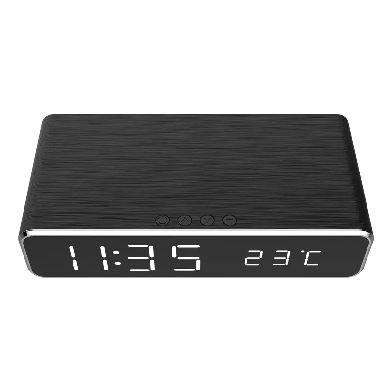 Gembird Smart Clock, with Wireless Charging, Black