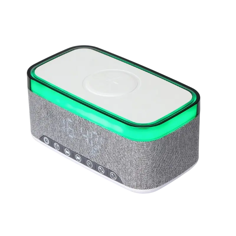 Gembird Smart Clock, with Speaker and Wireless Charging, White/Light Gray