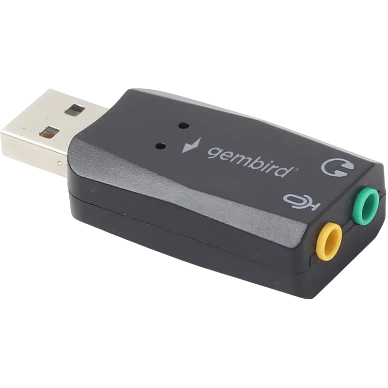Sound Card Gembird SC-USB2.0-01, USB, 2x3.5 mm sockets: stereo output, microphone mono input