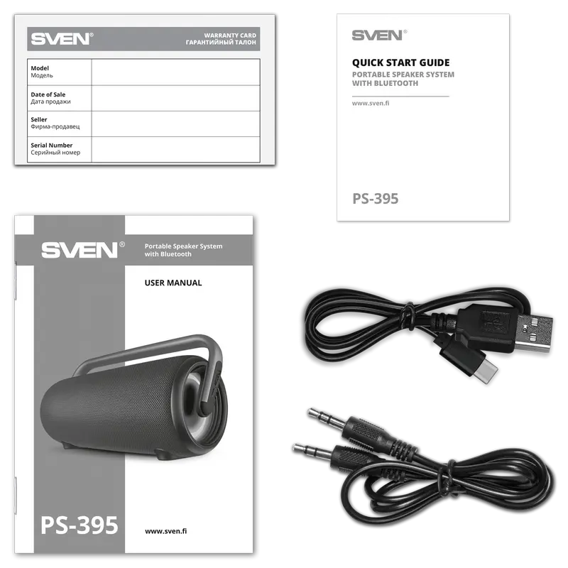 Boxa portabila SVEN PS-395 80W Bluetooth TWS IPX5, imagine suplimentară 7