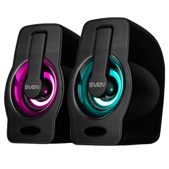 Speakers SVEN "255" Black, 4w, USB power, Dynamic RGB lighting