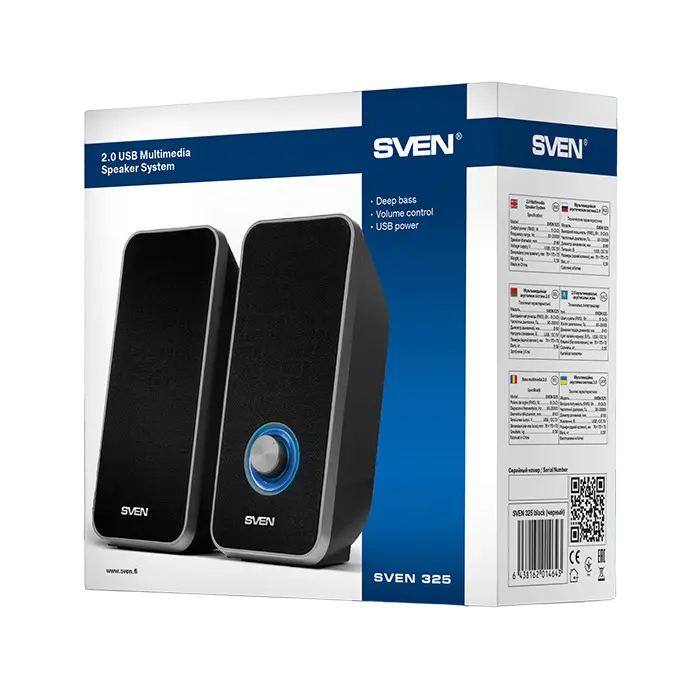 Speakers SVEN "325" Black, 6w, Power: USB / DC 5V