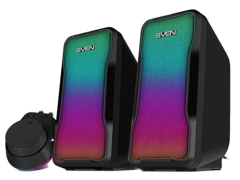Speakers SVEN "435" Black, 10w, USB power / DC 5V, RGB Light
